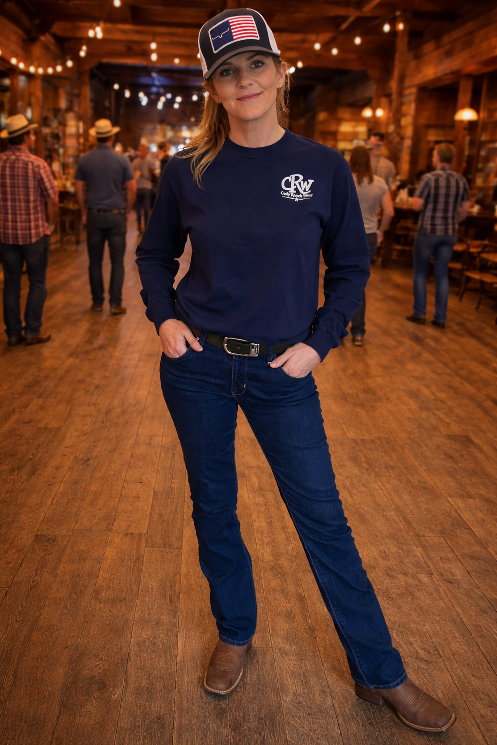 Women’s Long Sleeve Cowgirl T-Shirt | “Bare Bones” Western Tee | Cody Ranch Wear