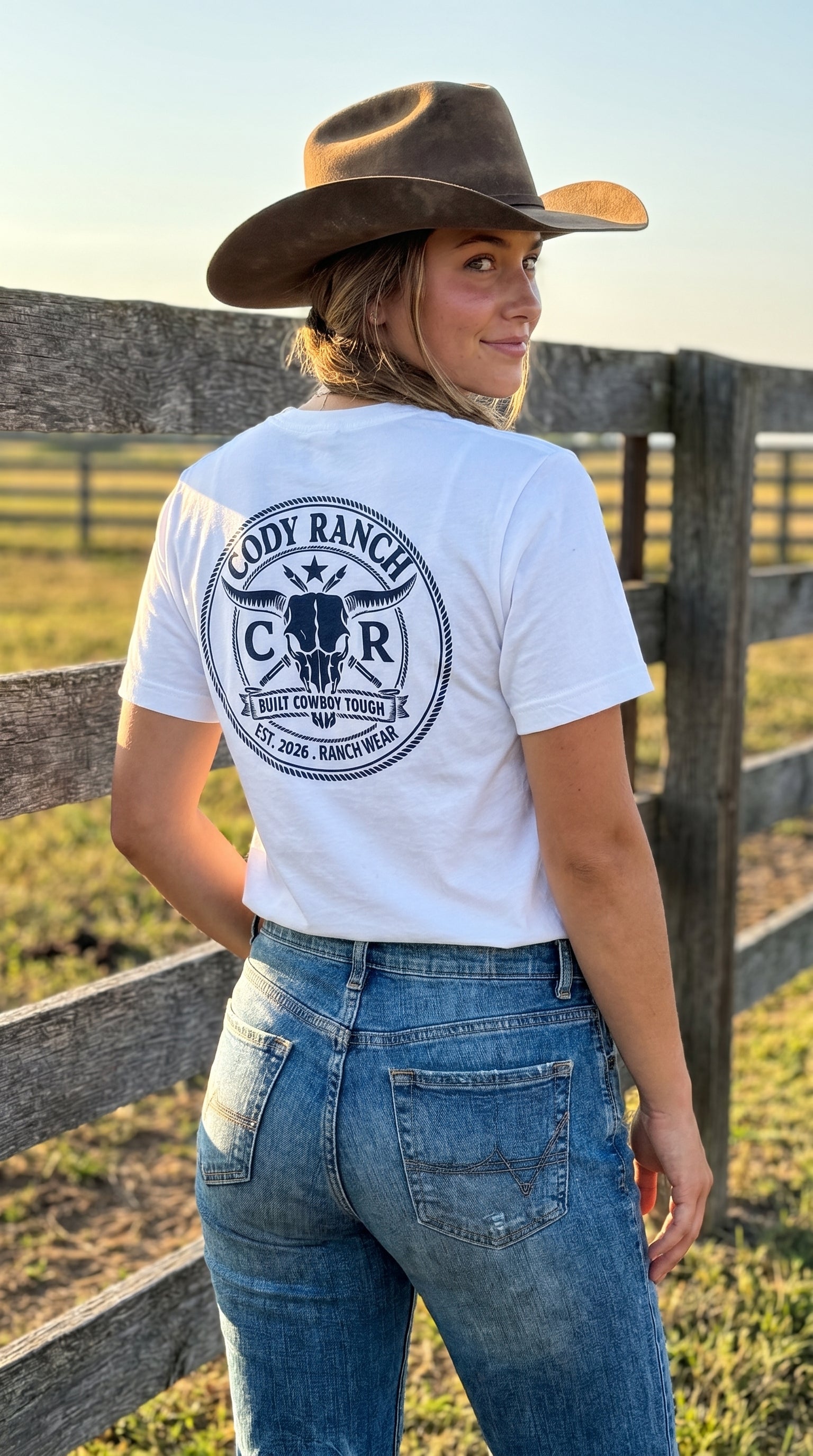 Cody Ranch Signature Cowboy Graphic T-Shirt | Premium 180gsm Cotton | Built Cowboy Tough
